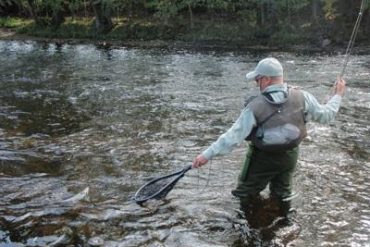 Neil fishing the Otava - an incredible river with enormous trout and grayling populations